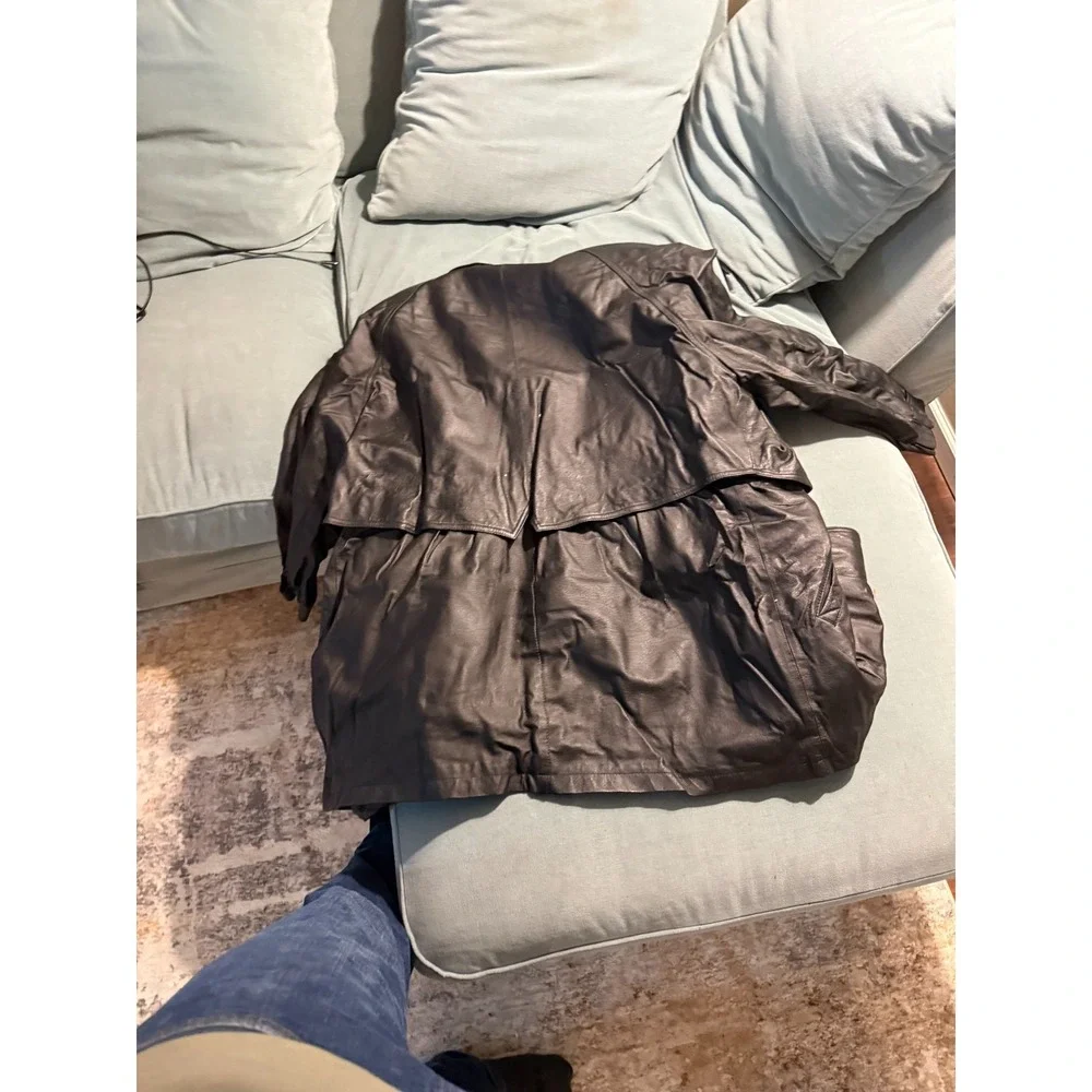 Wilsons Leather Mens‎ Black Trench Coat 3M Thinsulate Insulated Lined